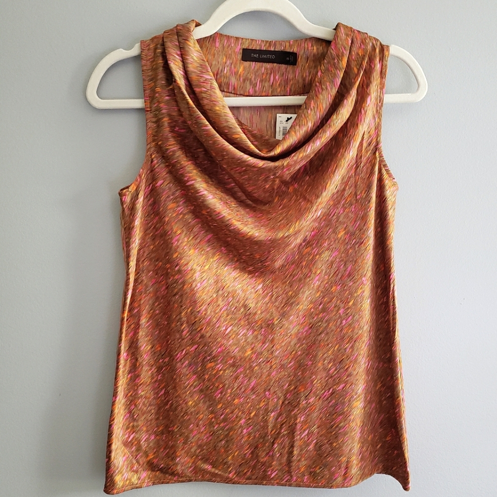 NWT The Limited Cowl Drape Neck Shell, Size Small / Extra Small